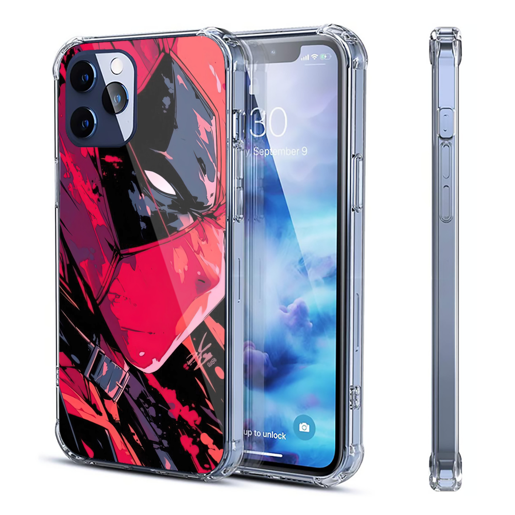 （画像用） Deadpool デッドプール 【iPhone 12シリーズ対応】透明スマホケース（クリアソフトケース）